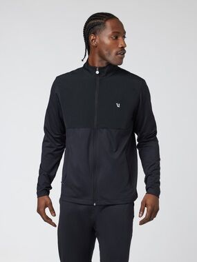 Vuori Men's Two‑Tone Black Performance Zip Jacket